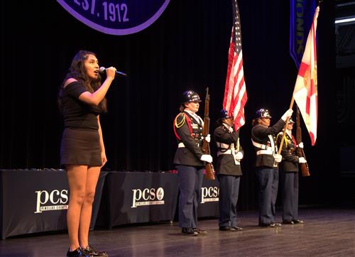 Hollins High Color Guard and Valeria